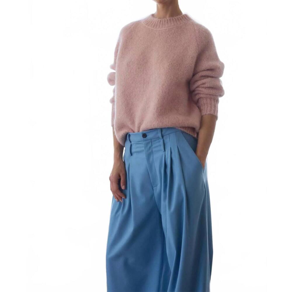 NEW JAMIE HALLER new crew-neck sweater in rose